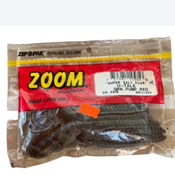 Zoom Bait Company Other - "Super $alt Plu$" U-Tale Grn. Pump. Red
